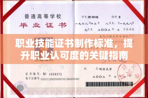 赞皇职业技能证书制作标准，提升职业认可度的关键指南